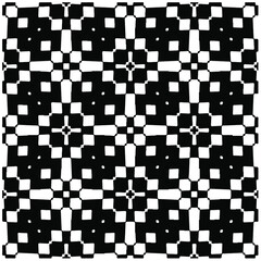 Decorative abstract pattern. Black and white seamless geometric pattern. 