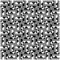 Decorative abstract pattern. Black and white seamless geometric pattern. 