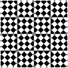 Decorative abstract pattern. Black and white seamless geometric pattern. 