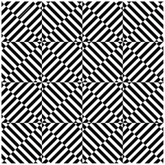 Decorative abstract pattern. Black and white seamless geometric pattern. 