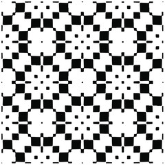 Decorative abstract pattern. Black and white seamless geometric pattern. 