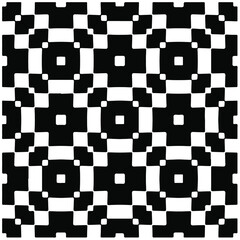 Decorative abstract pattern. Black and white seamless geometric pattern. 