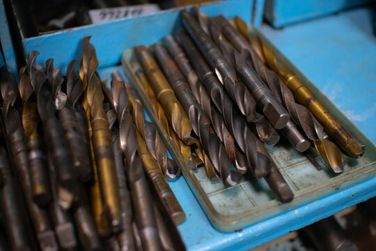 Various used drills.