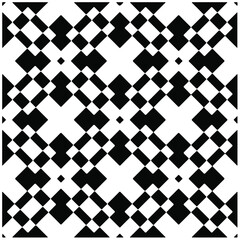 Decorative abstract pattern. Black and white seamless geometric pattern.
