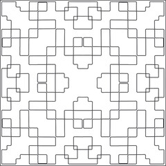 Vector geometric pattern. Repeating elements stylish background abstract ornament for wallpapers and backgrounds. Black and white pattern.