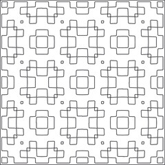 Vector geometric pattern. Repeating elements stylish background abstract ornament for wallpapers and backgrounds. Black and white pattern.