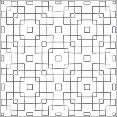 Vector geometric pattern. Repeating elements stylish background abstract ornament for wallpapers and backgrounds. Black and white pattern.