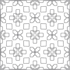Vector geometric pattern. Repeating elements stylish background abstract ornament for wallpapers and backgrounds. Black and white pattern.