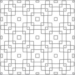 Vector geometric pattern. Repeating elements stylish background abstract ornament for wallpapers and backgrounds. Black and white pattern.