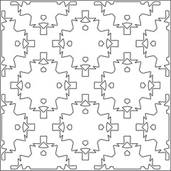 Vector geometric pattern. Repeating elements stylish background abstract ornament for wallpapers and backgrounds. Black and white pattern.