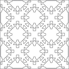 Vector geometric pattern. Repeating elements stylish background abstract ornament for wallpapers and backgrounds. Black and white pattern.