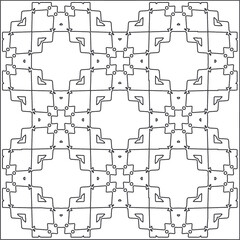 Vector geometric pattern. Repeating elements stylish background abstract ornament for wallpapers and backgrounds. Black and white pattern.