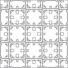 Vector geometric pattern. Repeating elements stylish background abstract ornament for wallpapers and backgrounds. Black and white pattern.