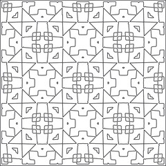Vector geometric pattern. Repeating elements stylish background abstract ornament for wallpapers and backgrounds. Black and white pattern.