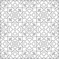 Vector geometric pattern. Repeating elements stylish background abstract ornament for wallpapers and backgrounds. Black and white pattern.