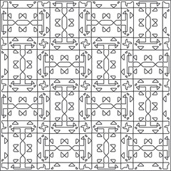 Vector geometric pattern. Repeating elements stylish background abstract ornament for wallpapers and backgrounds. Black and white pattern.