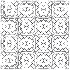 Vector geometric pattern. Repeating elements stylish background abstract ornament for wallpapers and backgrounds. Black and white pattern.