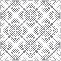 Vector geometric pattern. Repeating elements stylish background abstract ornament for wallpapers and backgrounds. Black and white pattern.