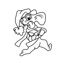 Vector children's design for backgrounds and fabrics, postcards, stickers. New Year's holiday.