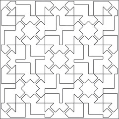 Vector geometric pattern. Repeating elements stylish background abstract ornament for wallpapers and backgrounds. Black and white pattern.