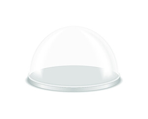 glass dome on silver plate isolated on a white background © natalushka