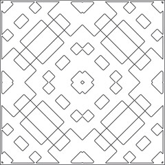 Vector geometric pattern. Repeating elements stylish background abstract ornament for wallpapers and backgrounds. Black and white pattern.