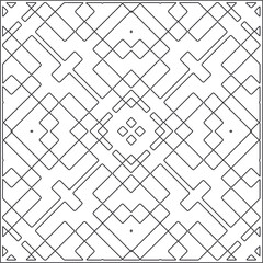 Vector geometric pattern. Repeating elements stylish background abstract ornament for wallpapers and backgrounds. Black and white pattern.