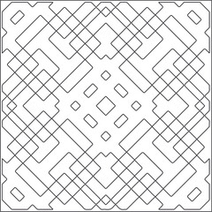 Vector geometric pattern. Repeating elements stylish background abstract ornament for wallpapers and backgrounds. Black and white pattern.