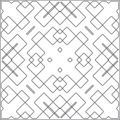 Vector geometric pattern. Repeating elements stylish background abstract ornament for wallpapers and backgrounds. Black and white pattern.