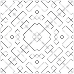 Vector geometric pattern. Repeating elements stylish background abstract ornament for wallpapers and backgrounds. Black and white pattern.