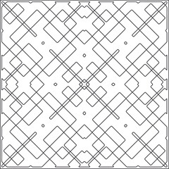 Vector geometric pattern. Repeating elements stylish background abstract ornament for wallpapers and backgrounds. Black and white pattern.