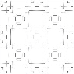 Vector geometric pattern. Repeating elements stylish background abstract ornament for wallpapers and backgrounds. Black and white pattern.