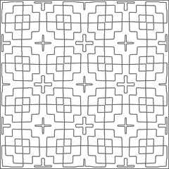 Vector geometric pattern. Repeating elements stylish background abstract ornament for wallpapers and backgrounds. Black and white pattern.