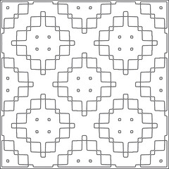 Vector geometric pattern. Repeating elements stylish background abstract ornament for wallpapers and backgrounds. Black and white pattern.