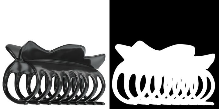 3D Rendering Illustration Of A Claw Hair Clip