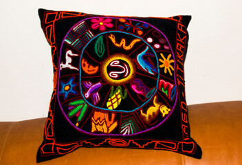 Peruvian fabric pillow 2