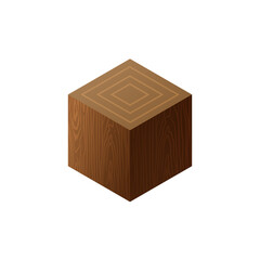Wood block. Vector clipart for game design. Game Platforms. Items for Games.