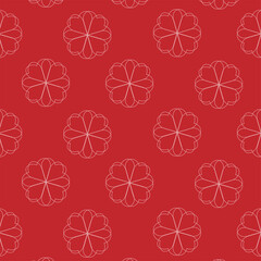 red ornament flower pattern background wallpaper