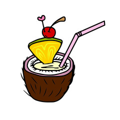 Vector children's design ,for a postcard banner sticker.Sweetness