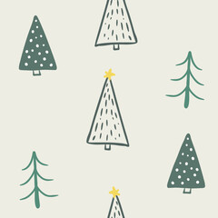 set of christmas trees, christmas tree pattern