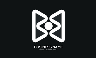 Alphabet BB creative monogram vector logo template