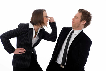 Zwei Geschäftsleute haben eine Auseinandersetzung