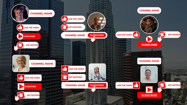 Social Media Subscribe Title Overlay