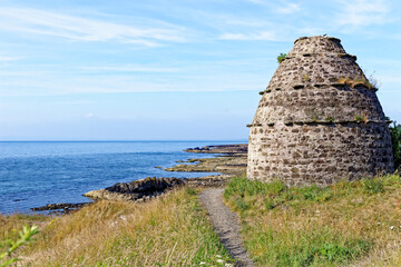 Ruins of Dunure Castle on the west coast of Scotland