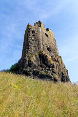 Ruins of Dunure Castle on the west coast of Scotland