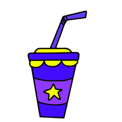 Vector children's design for backgrounds and fabrics, postcards. Ice cream ,cocktail