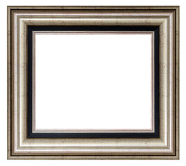 Old vintage silver frame isolated on a white background