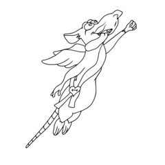 Vector children's design ,for a postcard banner sticker.Funny 