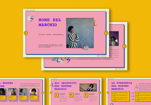 Brochure con griglia pop