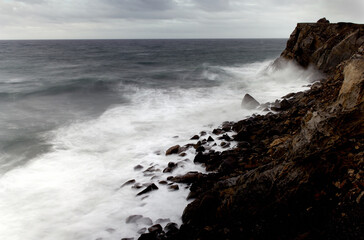 Storm off Malibu California USA.